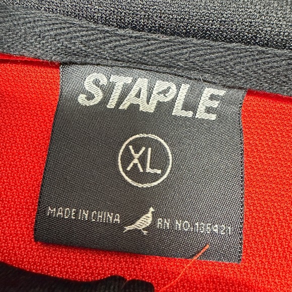 Jeff Staple Pigeon Racing Jacket Mens XL Red Embroidered Full Zip Checkered Flag - Picture 11 of 16